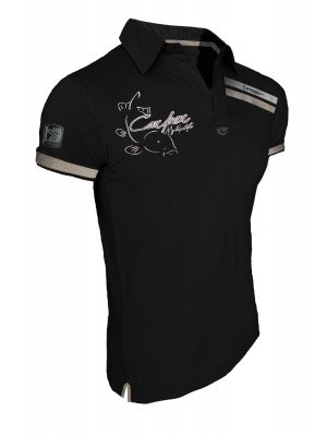 HOTSPOT DESIGN Poloshirt Carper, schwarz, Polo Hemd, Für Karpfenangler